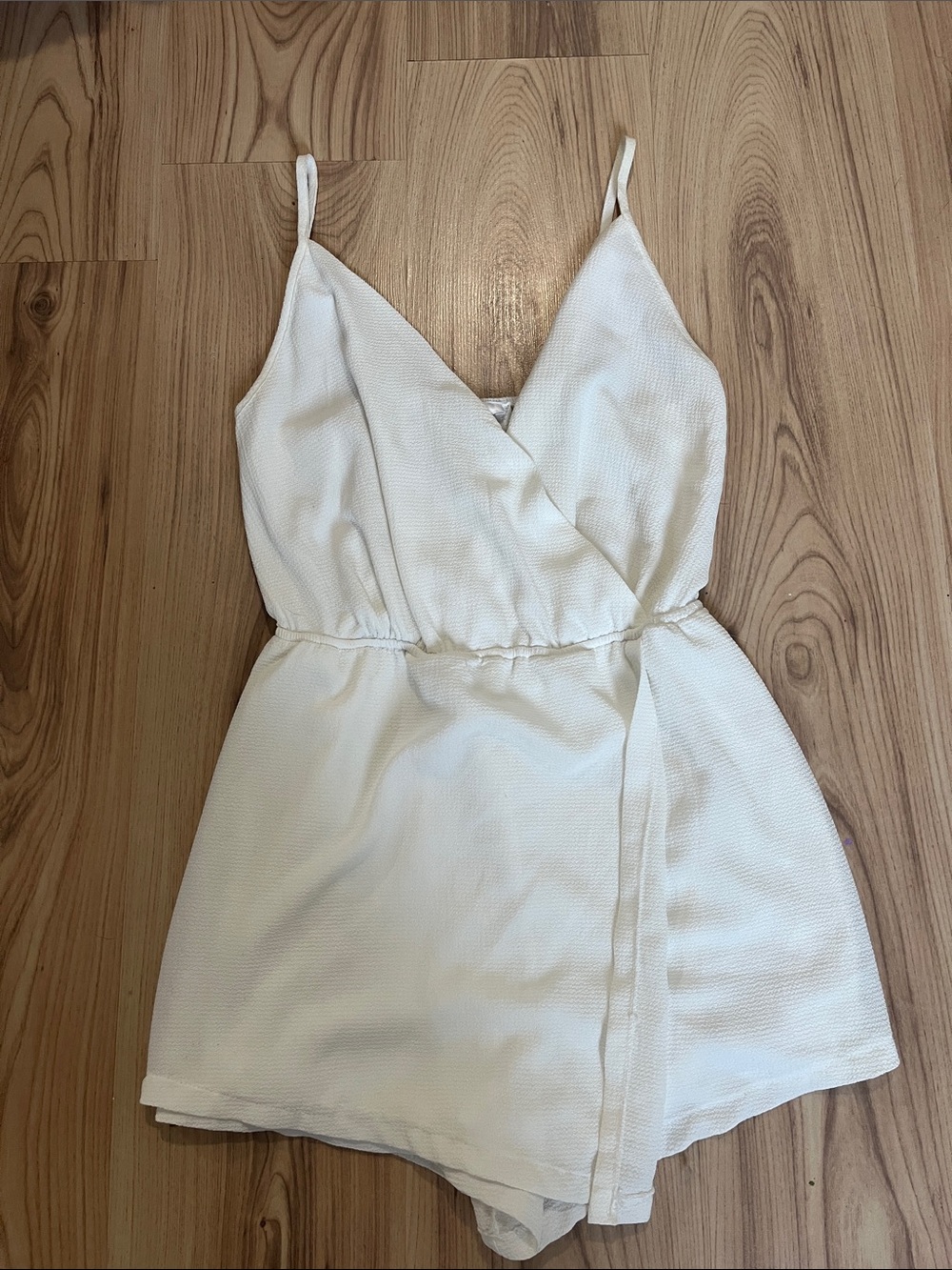 Streetwear Society White Wrap Romper Dress